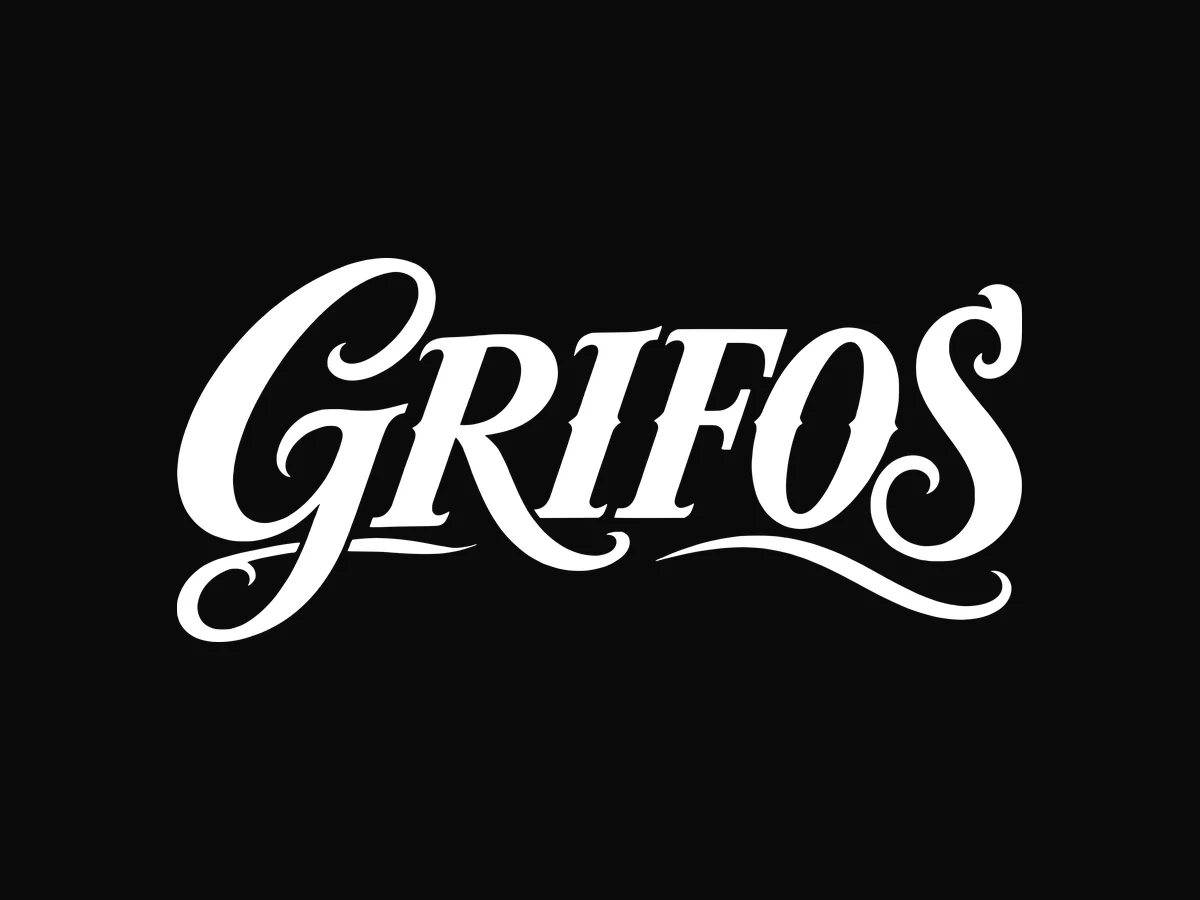 GRIFOS logo E, Script