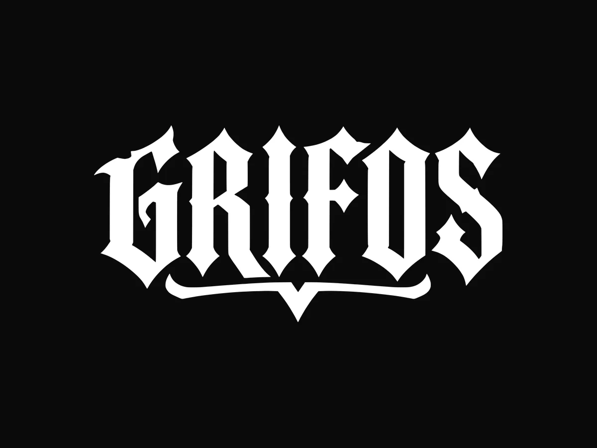 GRIFOS logo F, Blackletter