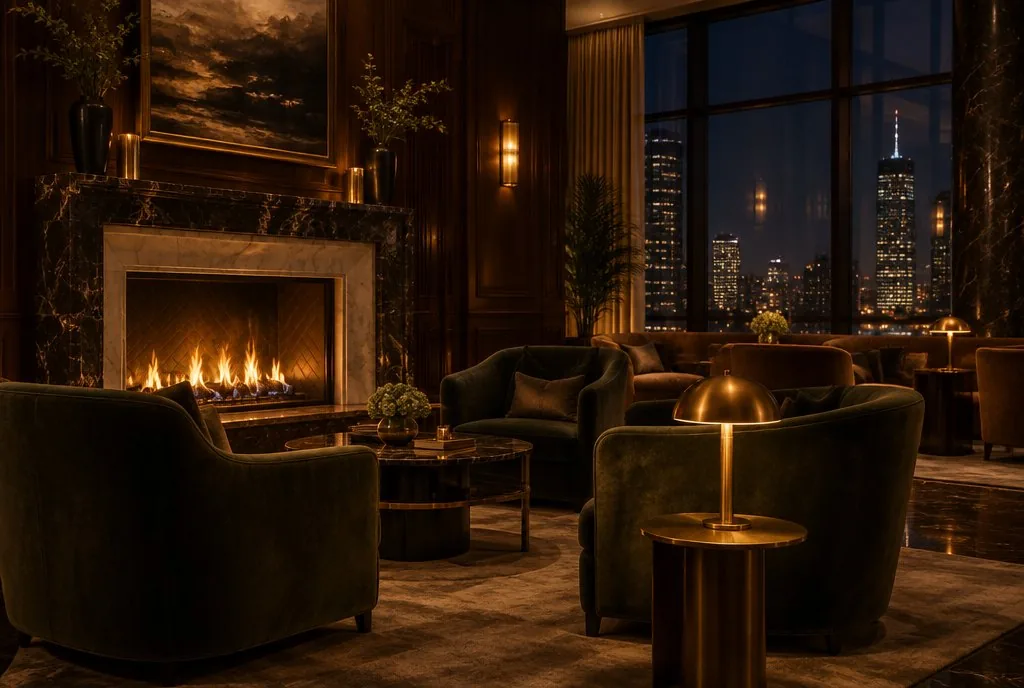 A hotel lobby