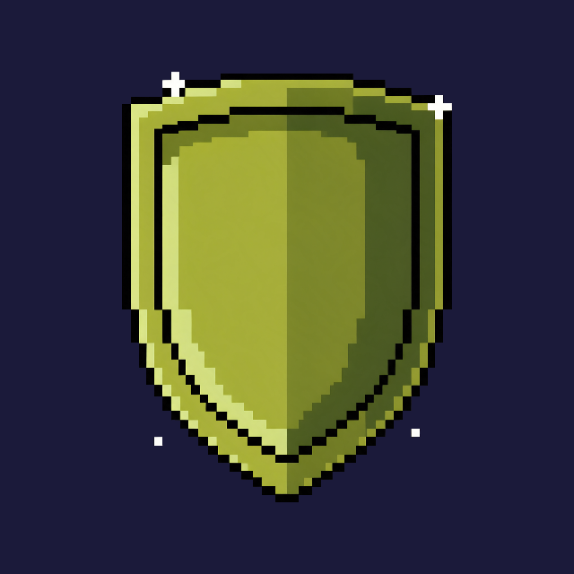 8-bit green shield